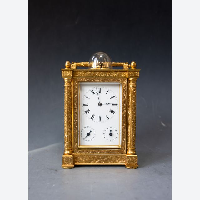 Äußerst seltene und schöne Reiseuhr, zugeschrieben an Berrolla, Paris ca. 1840.