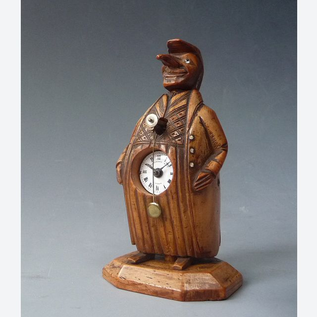Zappler horloge, mascotte figuur, horloge in miniatuur, 'Neuburger & Sohnen à Paris', vers 1880.