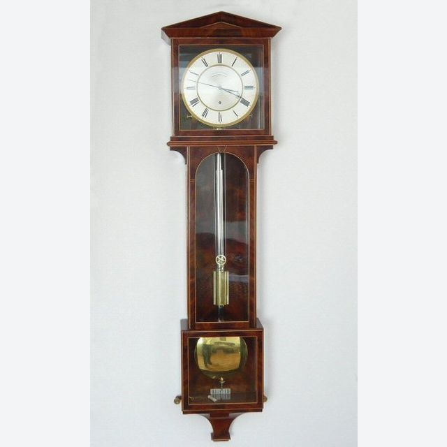 Elegant regulator - laterndluhr by ‘Ph.Happacher in Wien’, 1 month, mahogany, ca. 1820.