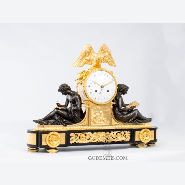 A large French Louis XVI mantel clock study and philosophy, Remond, circa 1790.