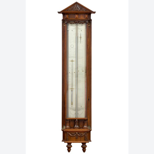 Ein schöner holländischer Louis XVI Mahagoni Barometer, P. Wast, ca. 1810.