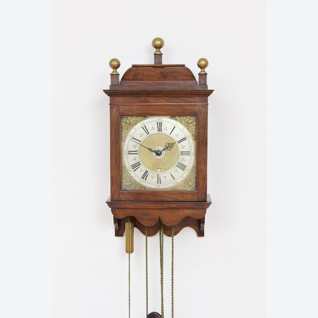 A rare Dutch walnut Amsterdam wall clock, Jacob Hasius, circa 1725