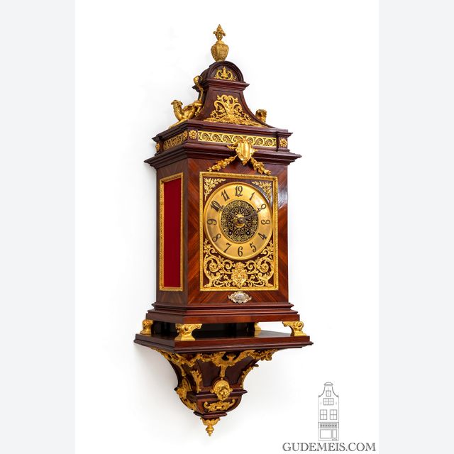 A rare French gilt bronze mounted kingswood bracket clock by Planchon, circa 1890