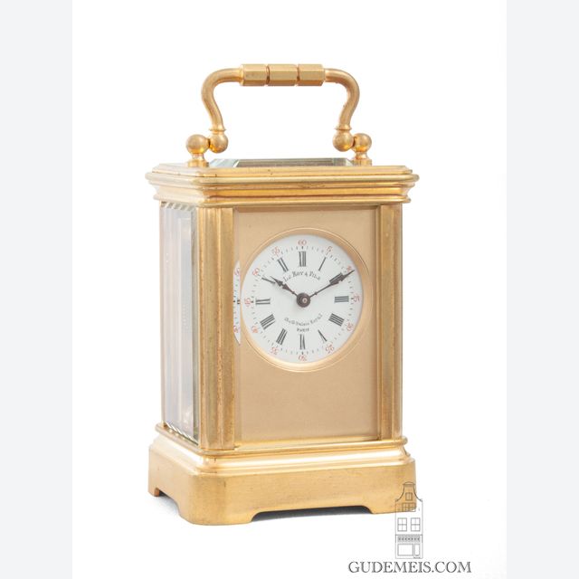 Ein Miniatur französisches vergoldetes Reiseuhr von Le Roy & Fils, ca. 1890.