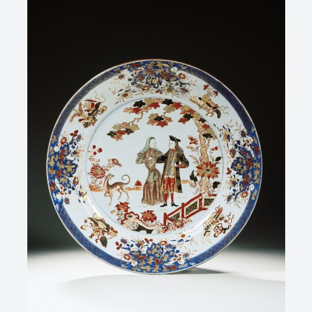 Ein Verte-Imari 'Gouverneur Duff' Teller