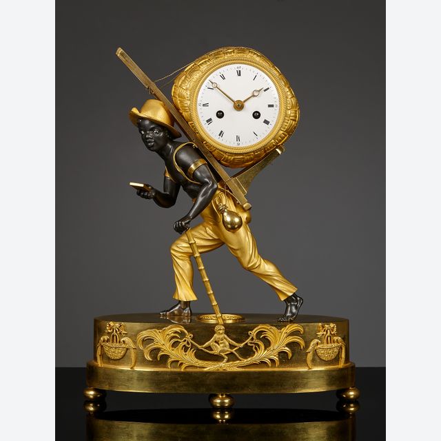 Franse Empire pendule, Le Portefaix