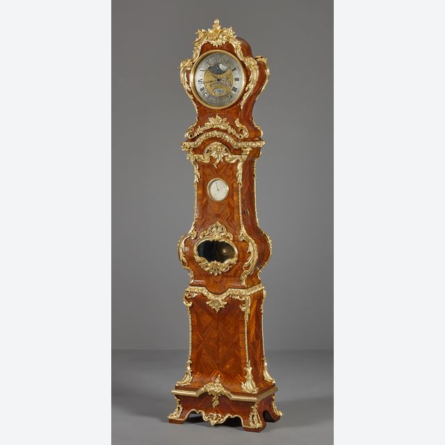 Franse Louis XV regulateur met equatie, Julien Le Roy