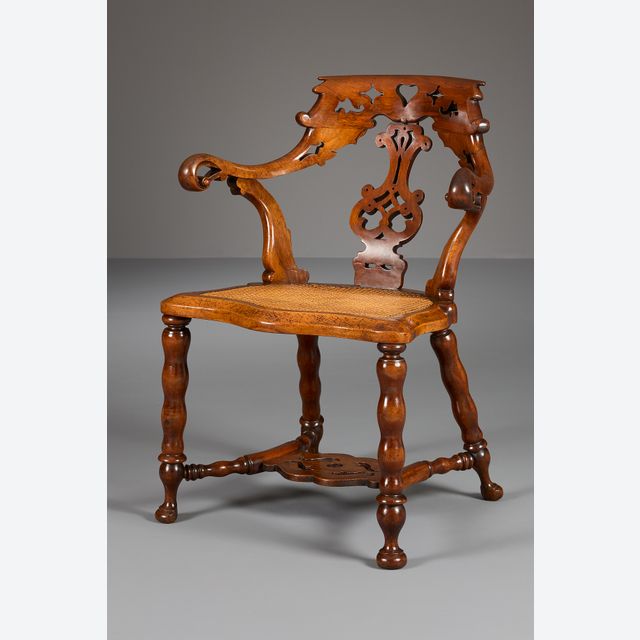 Kolonial-Portugiesischer Brasilianischer Louis XV Stuhl