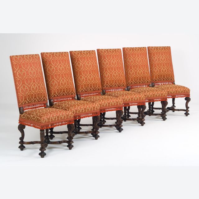 Six chaises d’époque Louis XIV, Pays-Bas du Sud