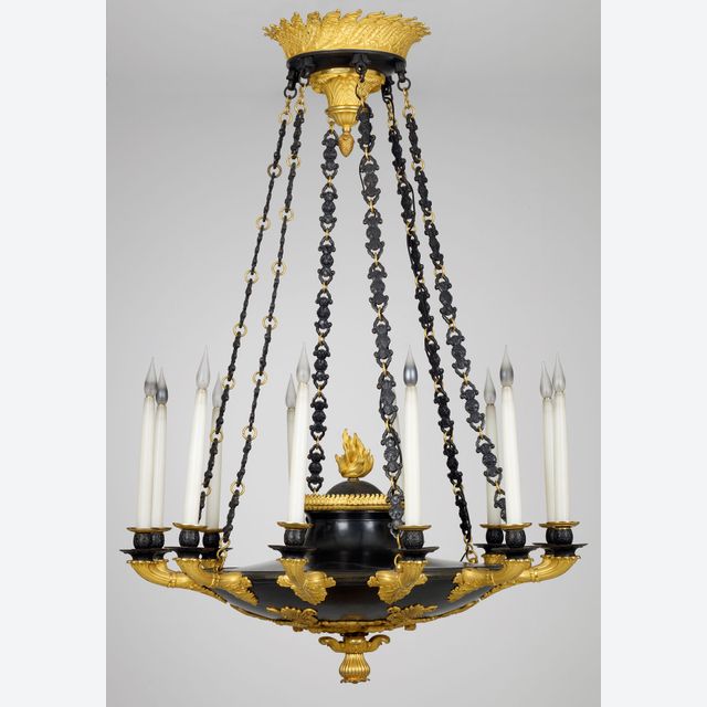French Empire Discus Chandelier