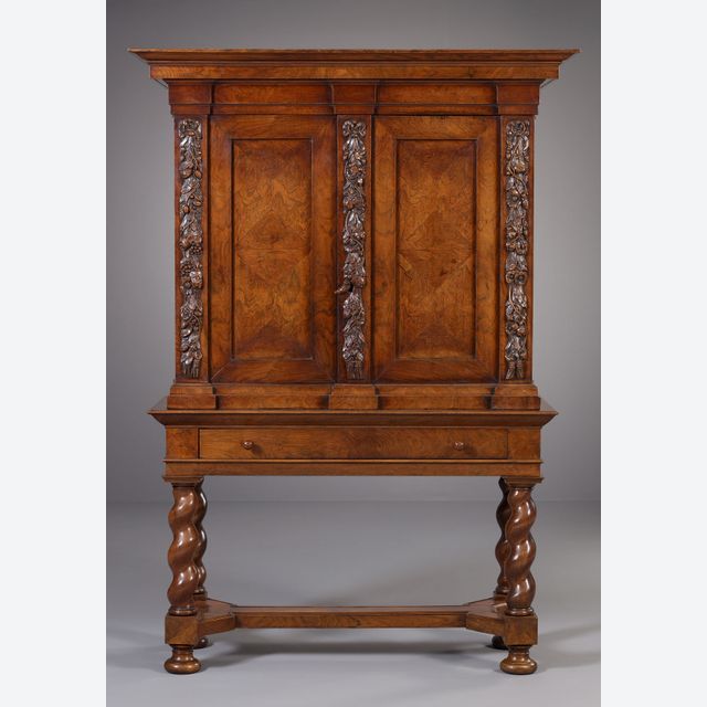 Dutch Louis XIV Cabinet on Stand