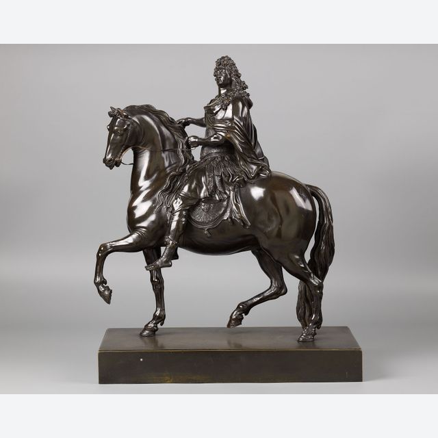 Französisches Reiterstandbild von Louis XIV nach Martin van den Bogaert, genannt Desjardins