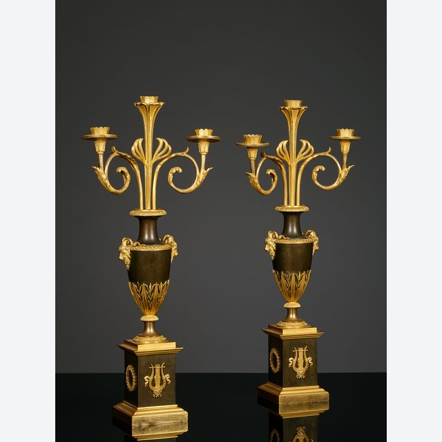 Paire de candelabres d’époque Empire