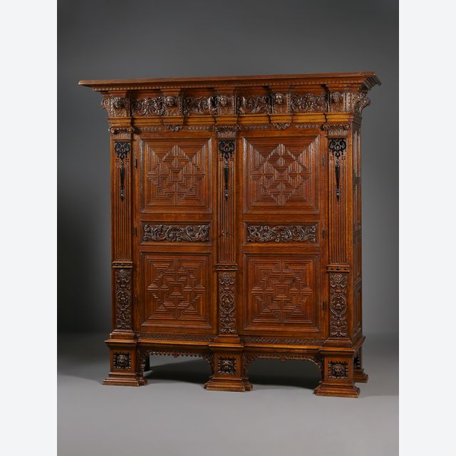 Zweitüriger Renaissance Schrank aus Utrecht
