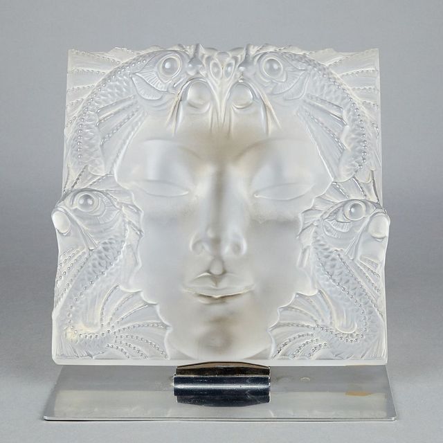 R. Lalique, Wall relief 'Masque de Femme N°2', design 1935, by Lalique