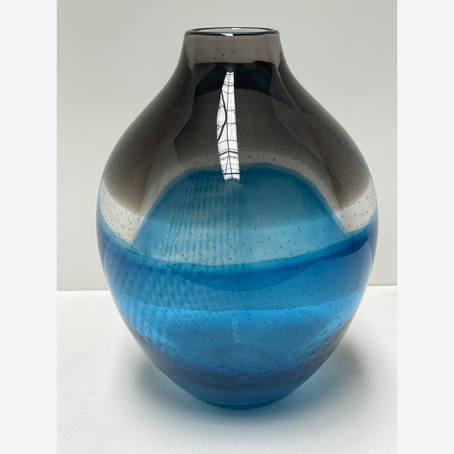 Floris Meydam, one-off made in Frome England, clear, blue and white glass, 960709, Neil Wilkin