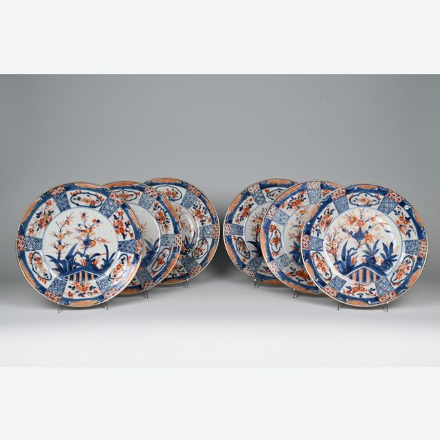 Six assiettes chinoises Imari