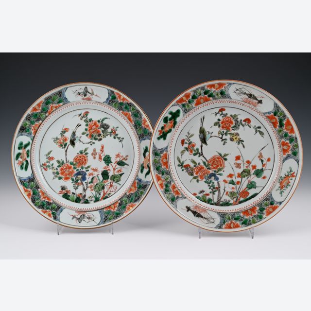 Quelques beaux plateaux chinois Famille Verte