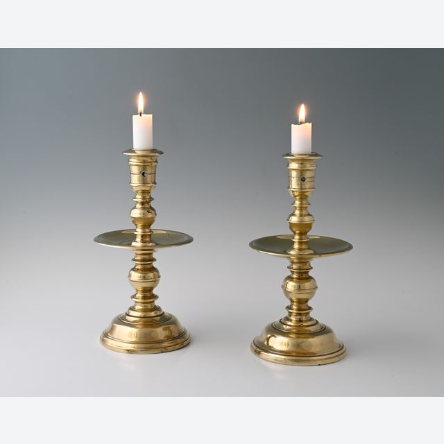 A pair of Heemskerk candlesticks