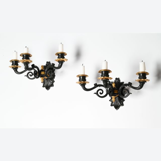 A pair of Charles X wall sconces