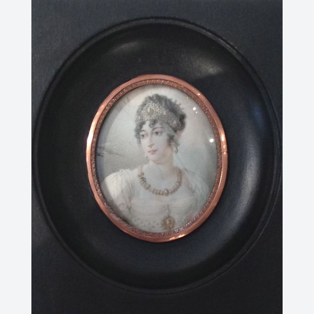 Porträtminiatur Caroline Bonaparte