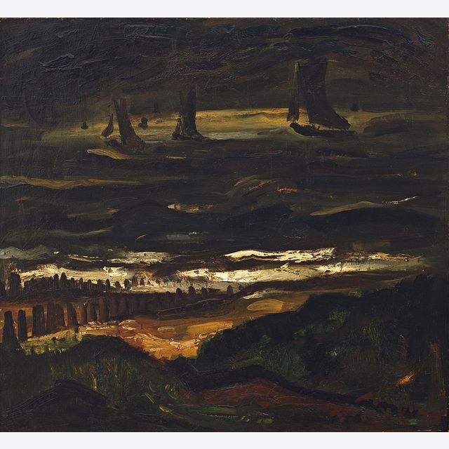 Sea with ships