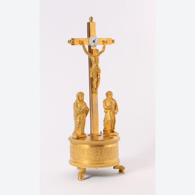 Een zeldzame Zuid Duitse verguld bronzen crucifix klok, door Joseph Patzelt, circa 1820