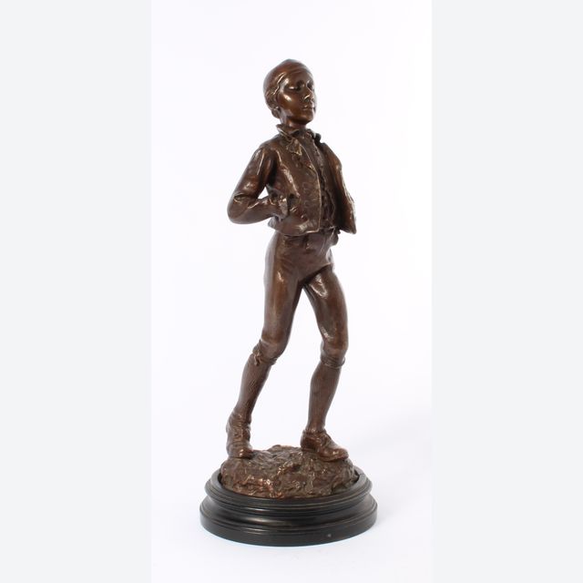 'Boy with frigian hat', patinated bronze signed P. Stotz, circa 1900.