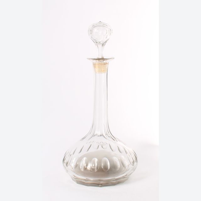 A cut-glass decanter with musical mechanism, circa 1880