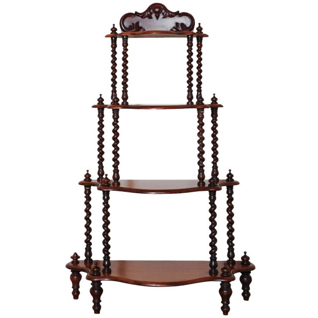 Mooie elegante Holandse étagère, circa 1880.
