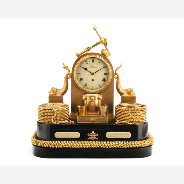 An exceptional 19th century English industrial novelty compendium clock