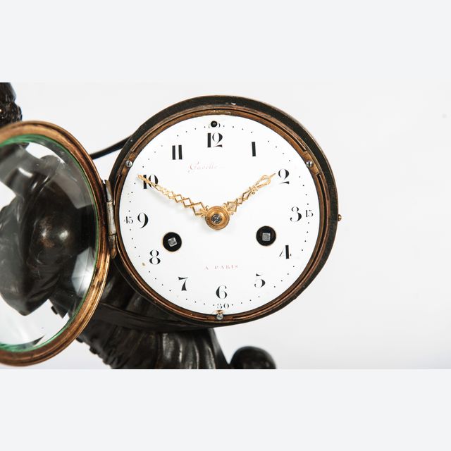 A good and very unusual Louis XVI mantel clock circa 1780