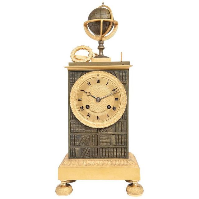 A nice empire Charles X mantel clock by Gillion a Paris