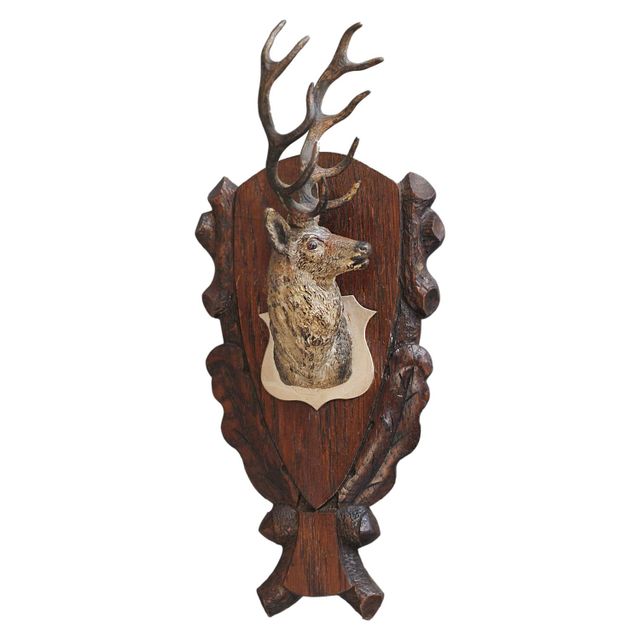 Ein schöner Hirschkopf in Wiener Bronze, um 1900
