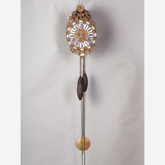 A very decorative, strong and good looking French quarter-striking lantern clock, signed Gault Fils a Paris, circa 1760
