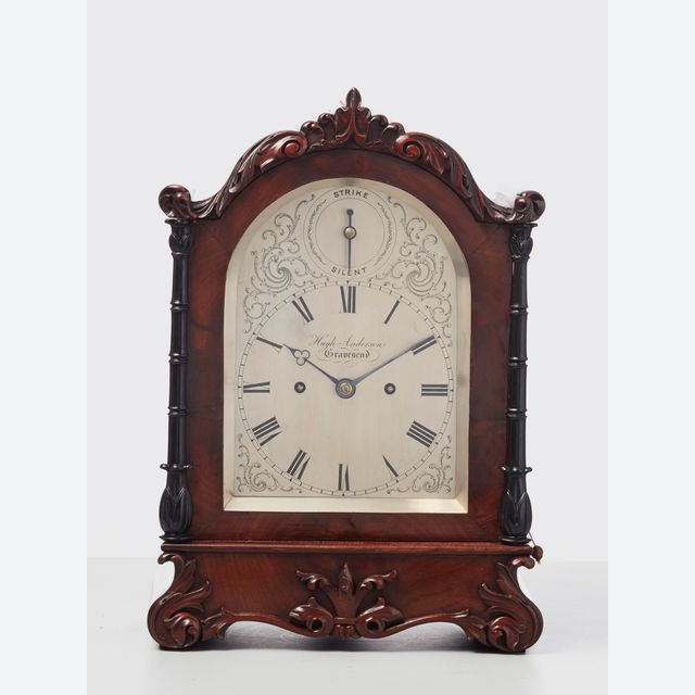 A beautiful small English mahogany 8-day bracket clock by Anderson, circa 1850