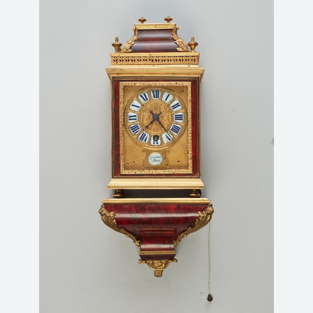 A small tortoiseshell French bracket clock by Gaudron a Paris, circa 1690
