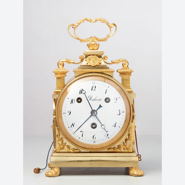 An imposing 8-day Swiss travelling clock, circa 1800