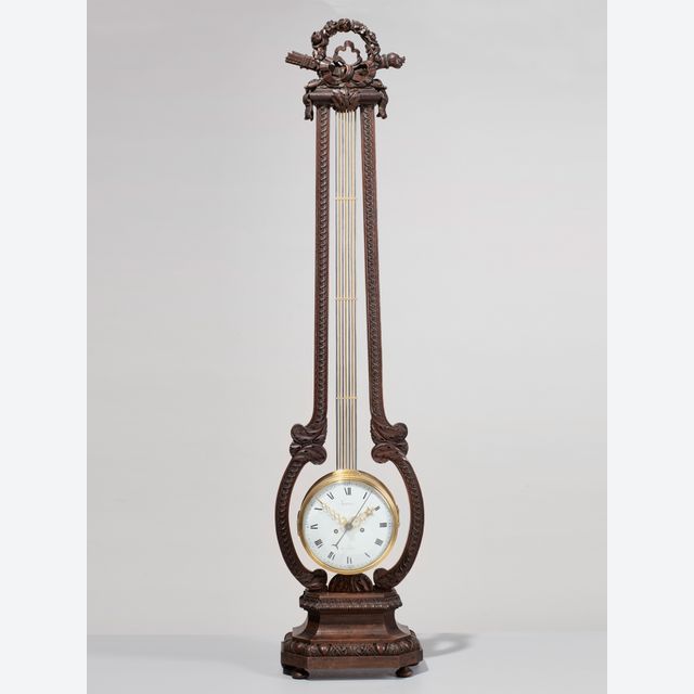 An important and exceptional large Oscillating Clock by A Janvier, circa 1780