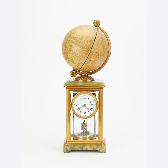 Year running 4 glass mantel clock