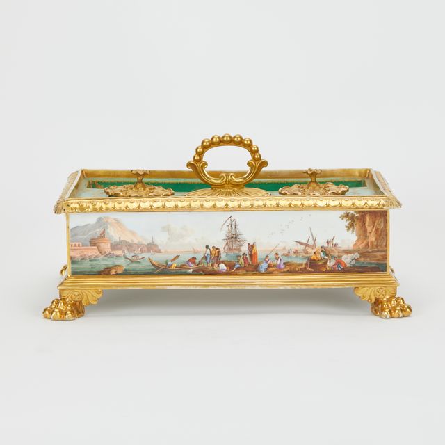 Encrier en porcelaine française