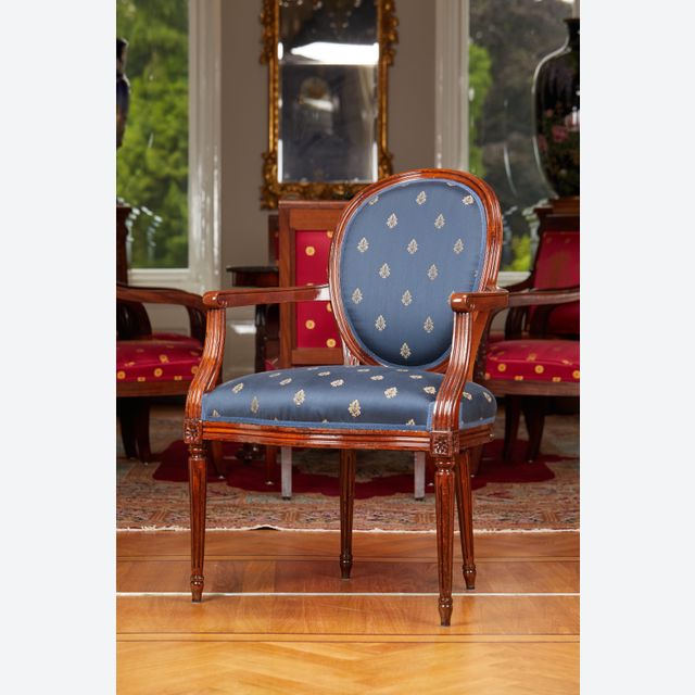 Louis XVI upholstered armchair