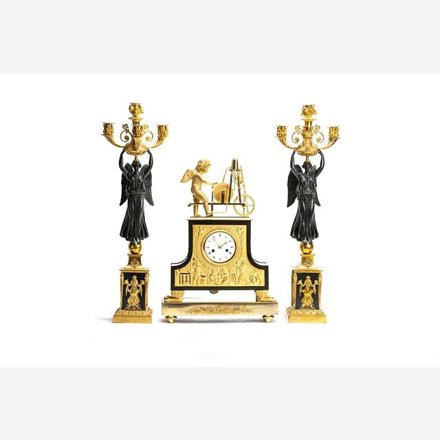 Empire mantel clock
