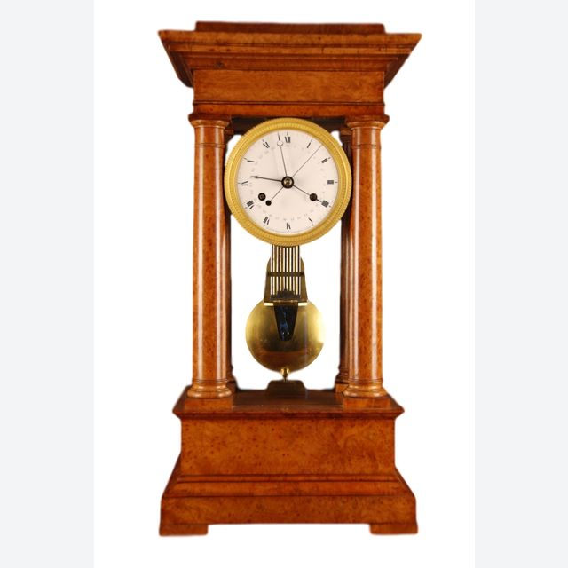 T08 Amboina wood 4 sides glazed Table regulator.