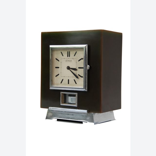 M198 Atmos in donkergroene kast, J.L.Reutter nummer 5013