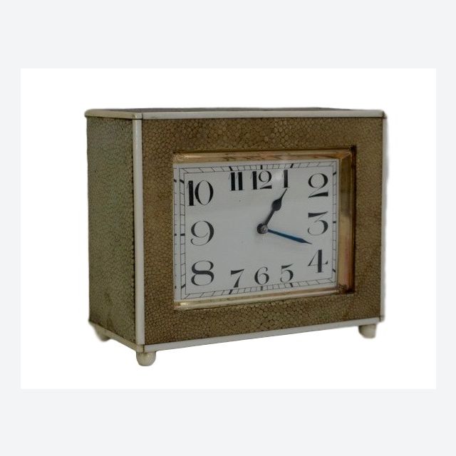C23 IMPORTANT CLEMENT ROUSSEAU SHAGREEN CLOCK