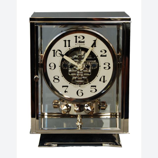 M219 Nikkel art deco JL Reutter vier glazen Atmos klok