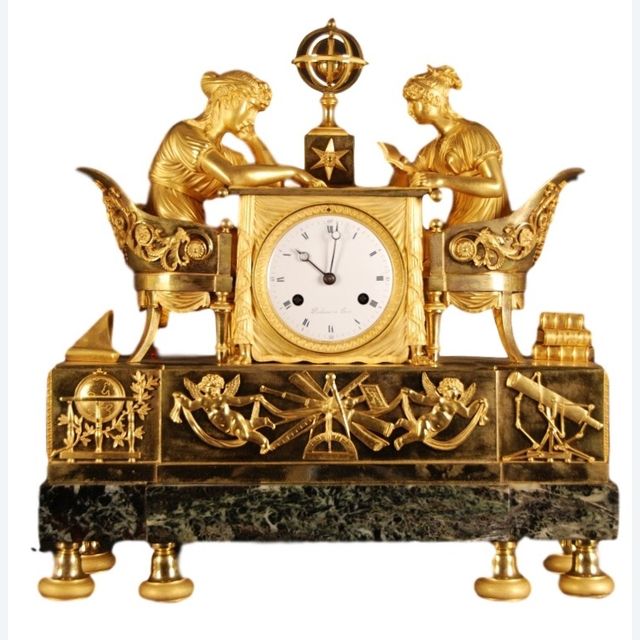 M63 French mantle clock ‘La leçon d’Astronomie’