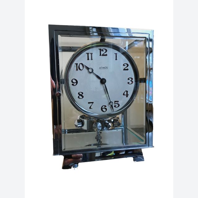 M267 Chromen art deco JL Reutter vijf glazen Atmos klok