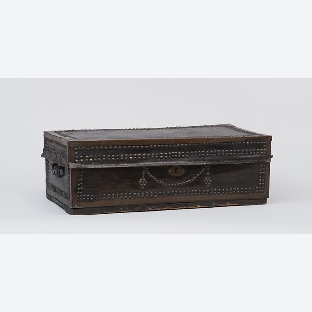 A Leather covered Wooden Travellingcase